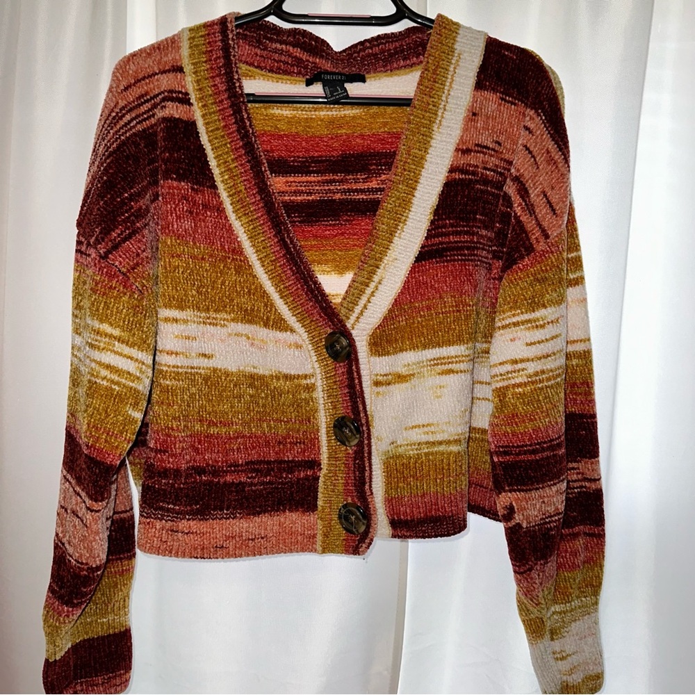 Forever 21 cropped striped sweater